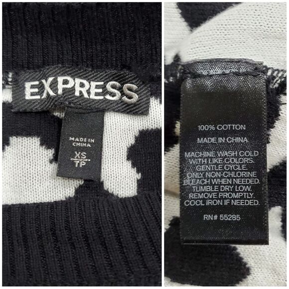 Express reversible leopard sweater / Women's X-Small XS - Picture 7 of 7